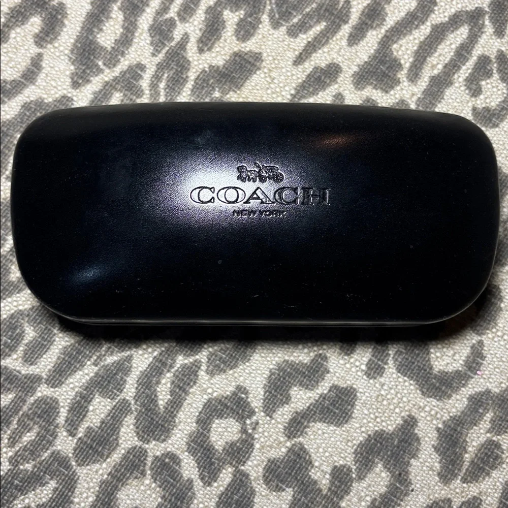 Coach eyeglass case black logo hard glasses case classic designer eyeglass case